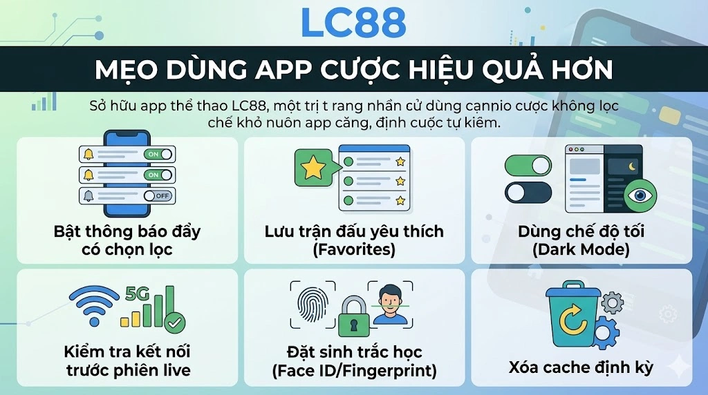 app thể thao LC88 - Mẹo Dùng App Cược Hiệu Quả Hơn